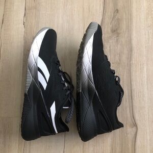 Reebok Nanoflex Black and White Athletic Shoes